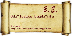 Bölcsics Eugénia névjegykártya